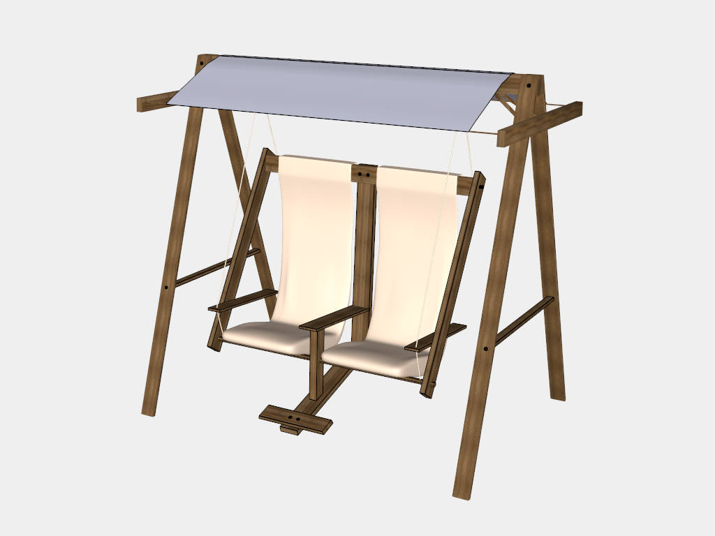 Country Garden Swing Seat sketchup model preview - SketchupBox