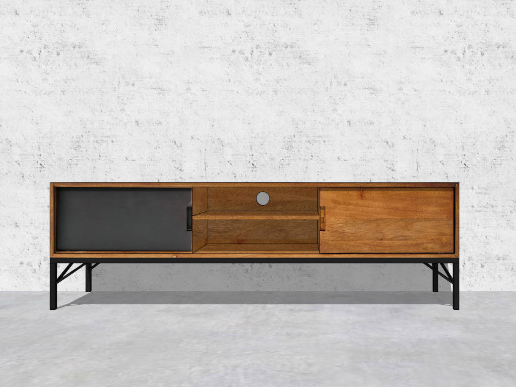 Rustic Industrial TV Stand sketchup model preview - SketchupBox