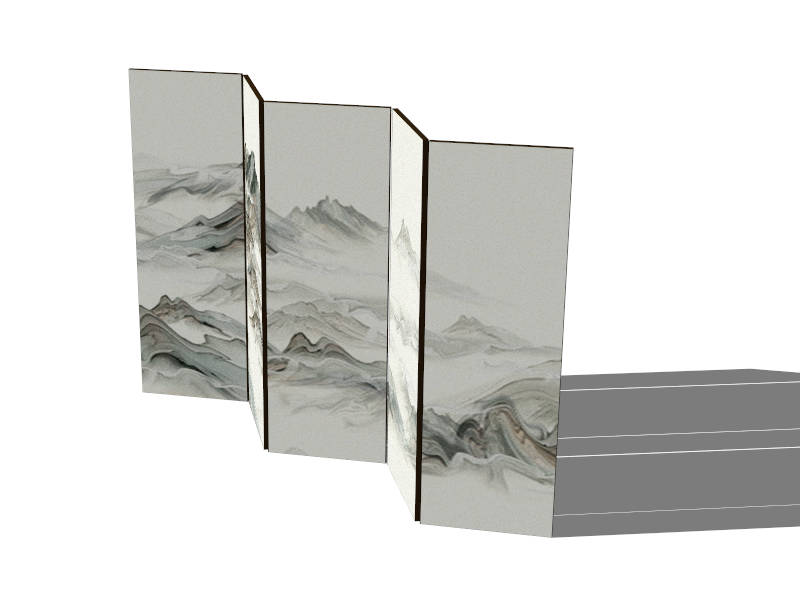 Landscape Painting Room Divider sketchup model preview - SketchupBox