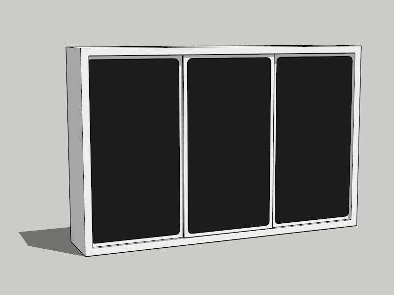 Sliding Door Black Wardrobe sketchup model preview - SketchupBox