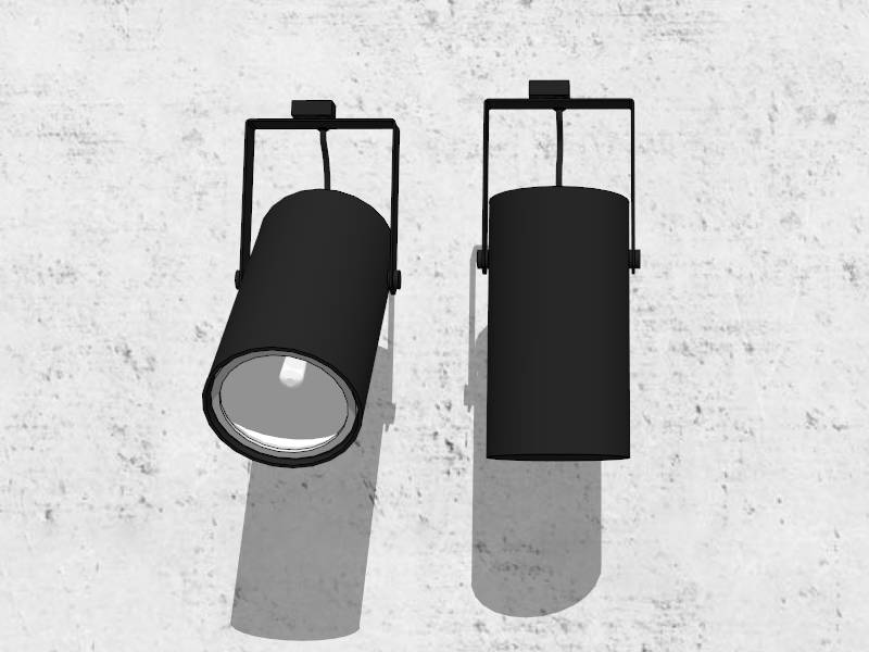 Black Ceiling Spotlights sketchup model preview - SketchupBox