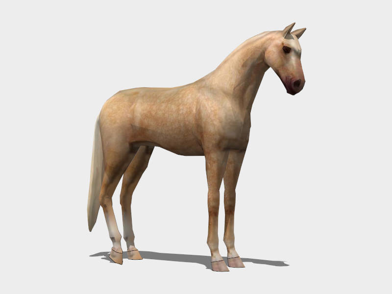 Beautiful Golden Horse sketchup model preview - SketchupBox
