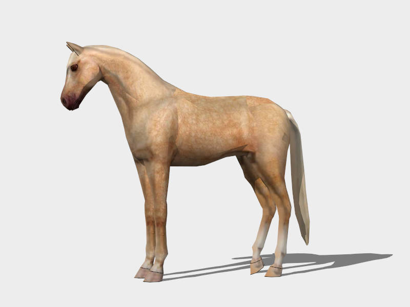 Beautiful Golden Horse sketchup model preview - SketchupBox