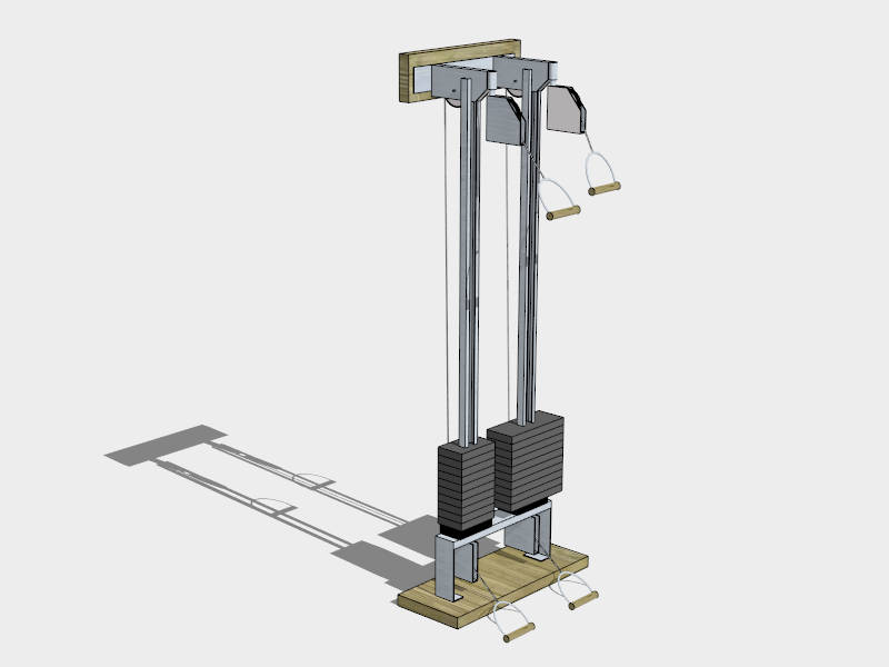 Home Gym Cable Machine sketchup model preview - SketchupBox