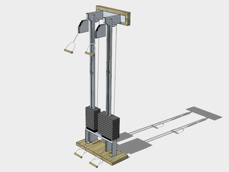 Home Gym Cable Machine sketchup model preview - SketchupBox