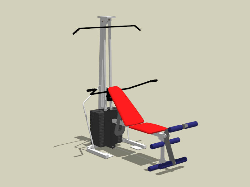 Cable Machine Workout Equipment sketchup model preview - SketchupBox