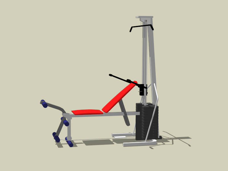 Cable Machine Workout Equipment sketchup model preview - SketchupBox