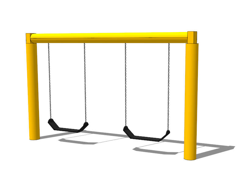 Metal Swing Set sketchup model preview - SketchupBox