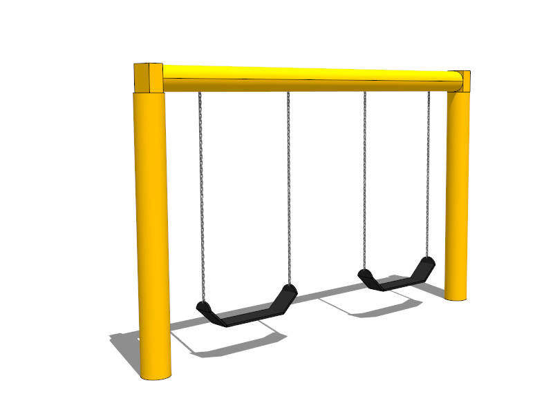 Metal Swing Set sketchup model preview - SketchupBox