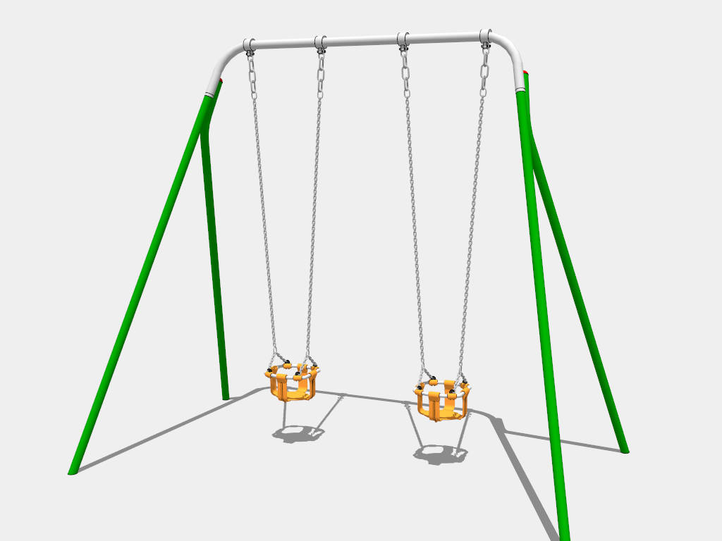 Outdoor Baby Swing Set sketchup model preview - SketchupBox