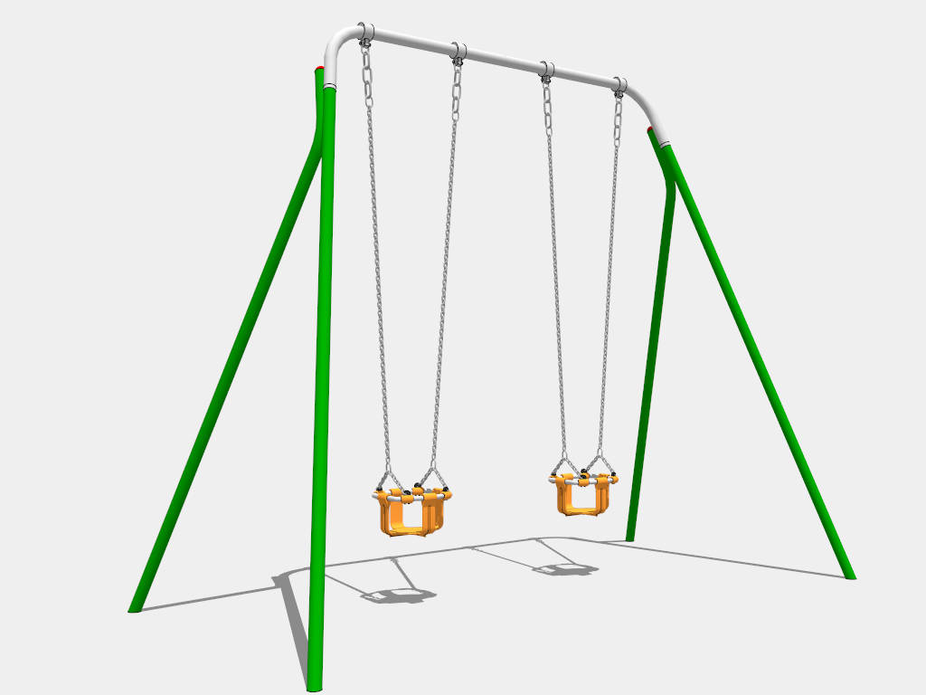 Outdoor Baby Swing Set sketchup model preview - SketchupBox