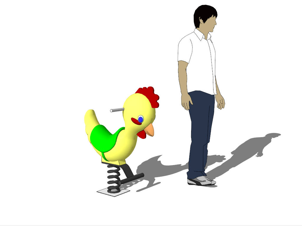 Chicken Spring Rider sketchup model preview - SketchupBox