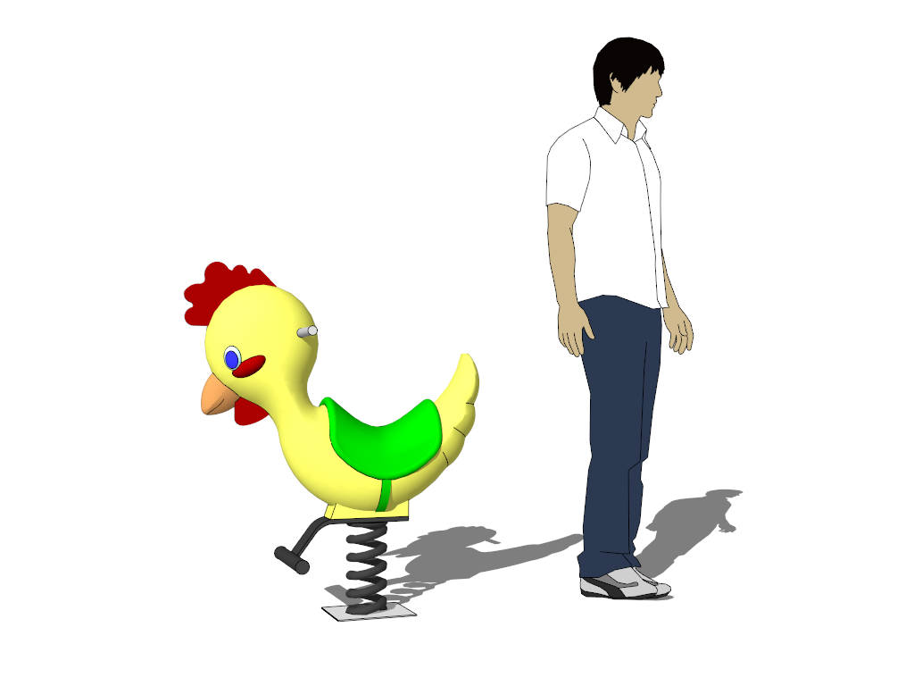 Chicken Spring Rider sketchup model preview - SketchupBox