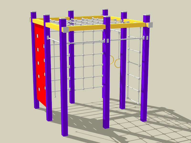 Playground Climbing Frame sketchup model preview - SketchupBox