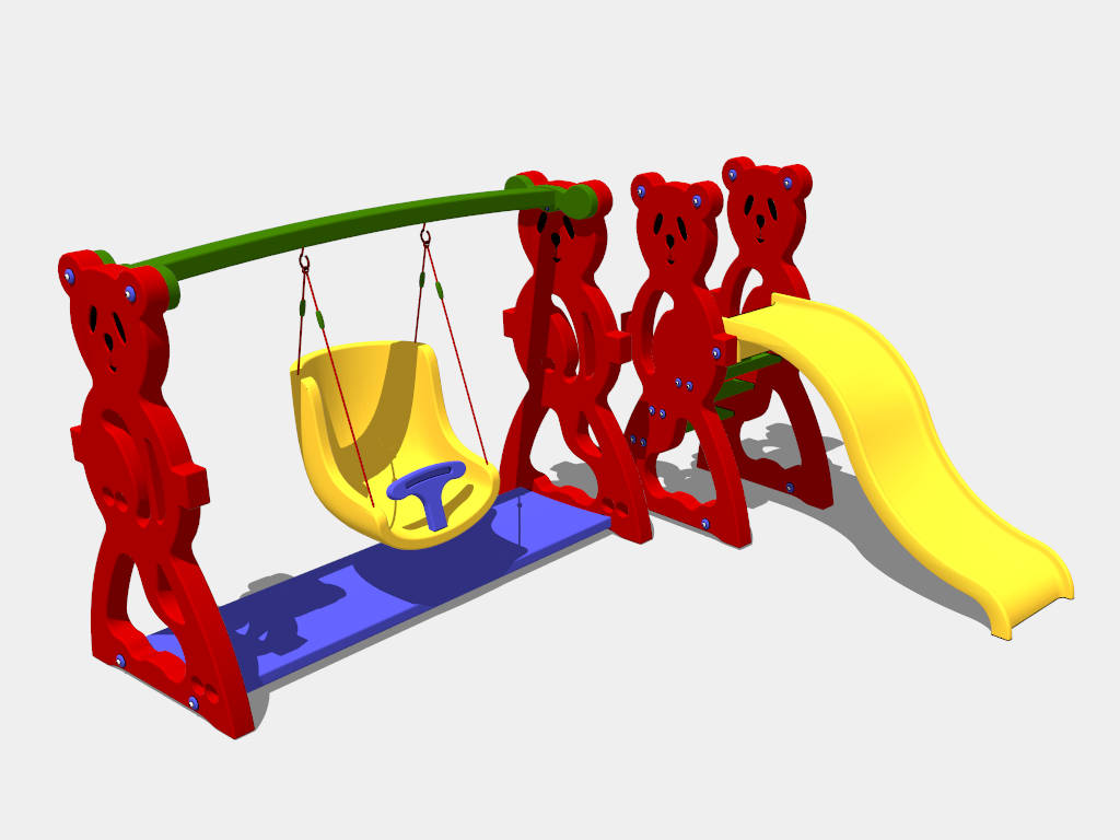 Toddler Indoor Swing and Slide sketchup model preview - SketchupBox