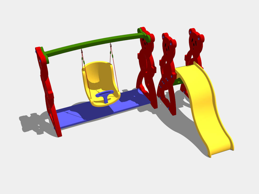 Toddler Indoor Swing and Slide sketchup model preview - SketchupBox