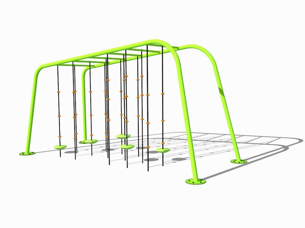 Swiggle Stix Playground Bridge sketchup model preview - SketchupBox