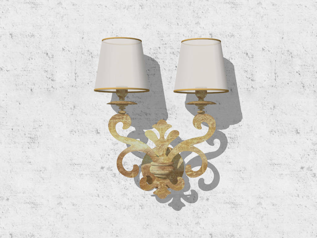 Mid Century Wall Sconce sketchup model preview - SketchupBox