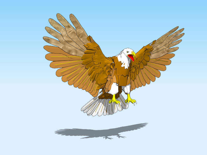 Bald Eagle Flying sketchup model preview - SketchupBox
