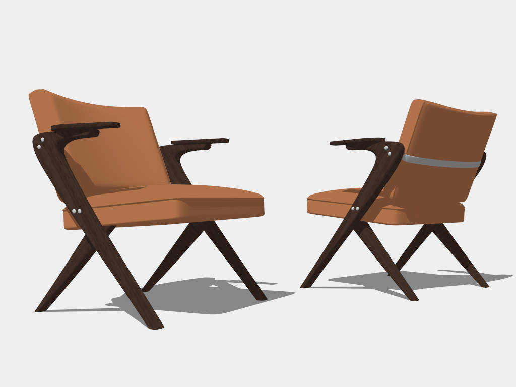 Upholstered Dining Arm Chair sketchup model preview - SketchupBox
