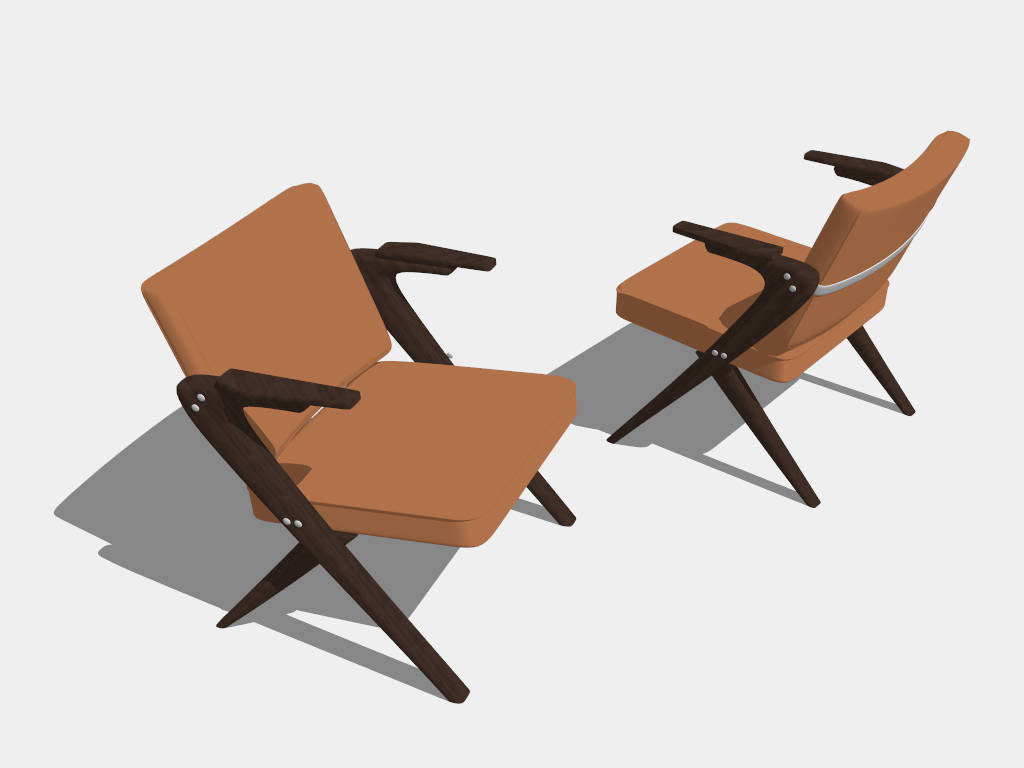 Upholstered Dining Arm Chair sketchup model preview - SketchupBox
