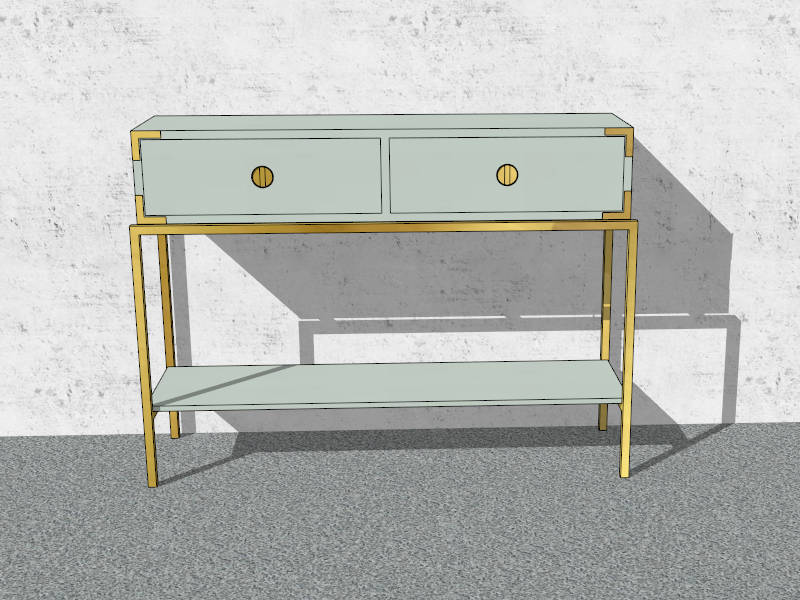 Modern Entryway Console Table sketchup model preview - SketchupBox