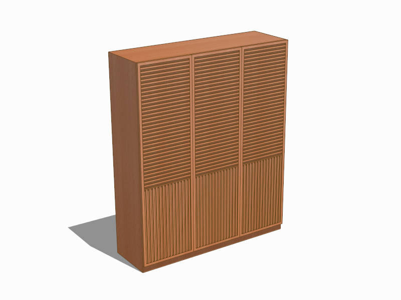 Small Bedroom Wardrobe sketchup model preview - SketchupBox