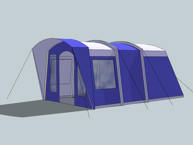 Blue Camping Tent sketchup model preview - SketchupBox