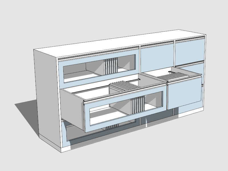 Wall Filing Cabinet sketchup model preview - SketchupBox