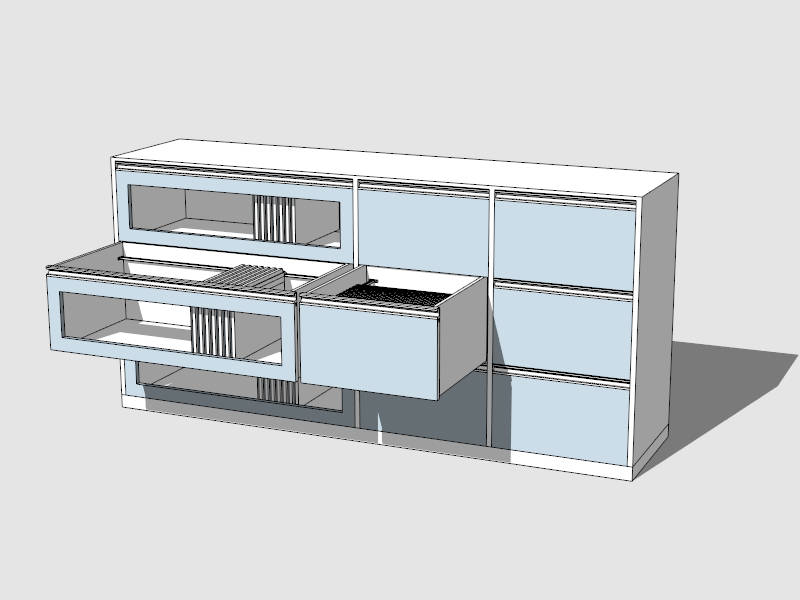 Wall Filing Cabinet sketchup model preview - SketchupBox
