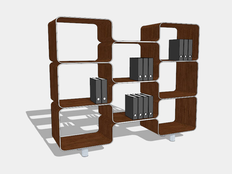 Modern Cube Bookshelf sketchup model preview - SketchupBox