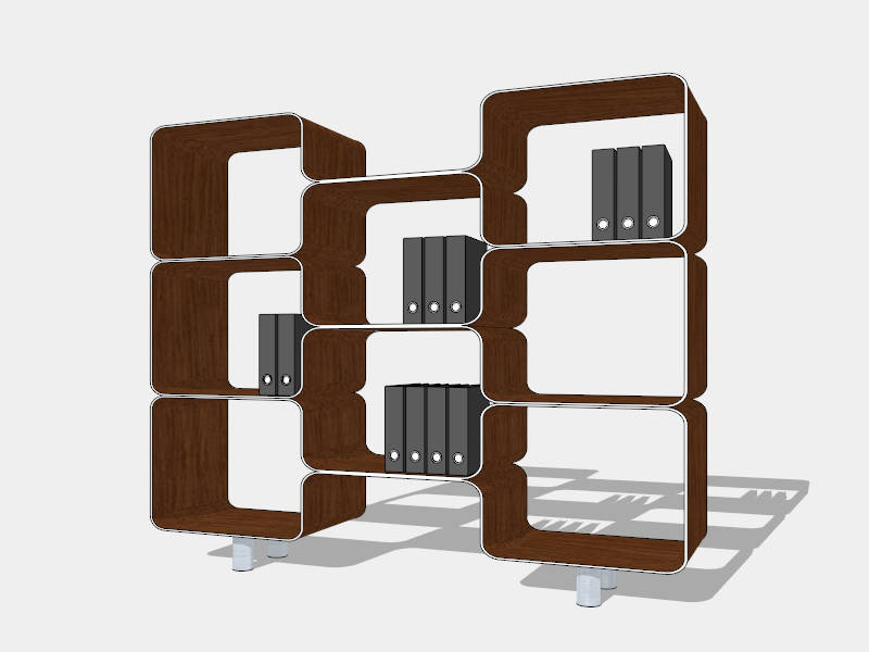 Modern Cube Bookshelf sketchup model preview - SketchupBox