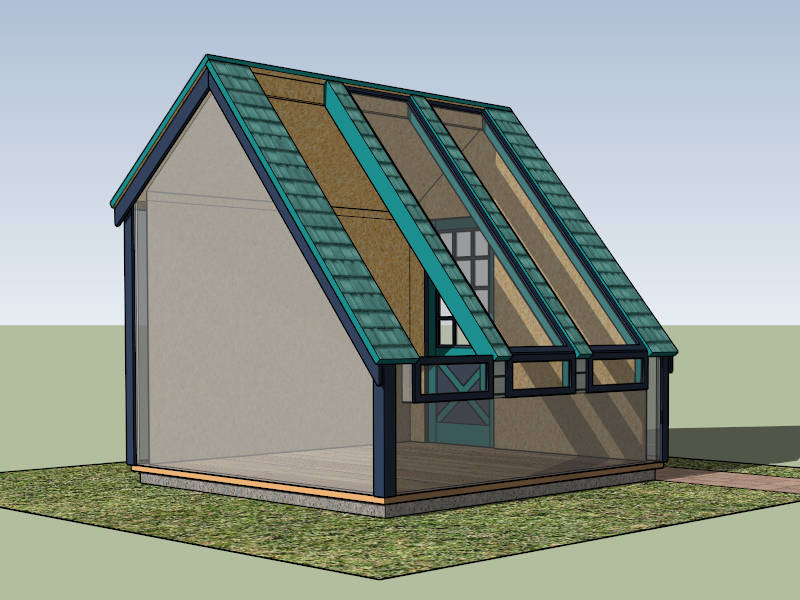 Traditional Greenhouse sketchup model preview - SketchupBox