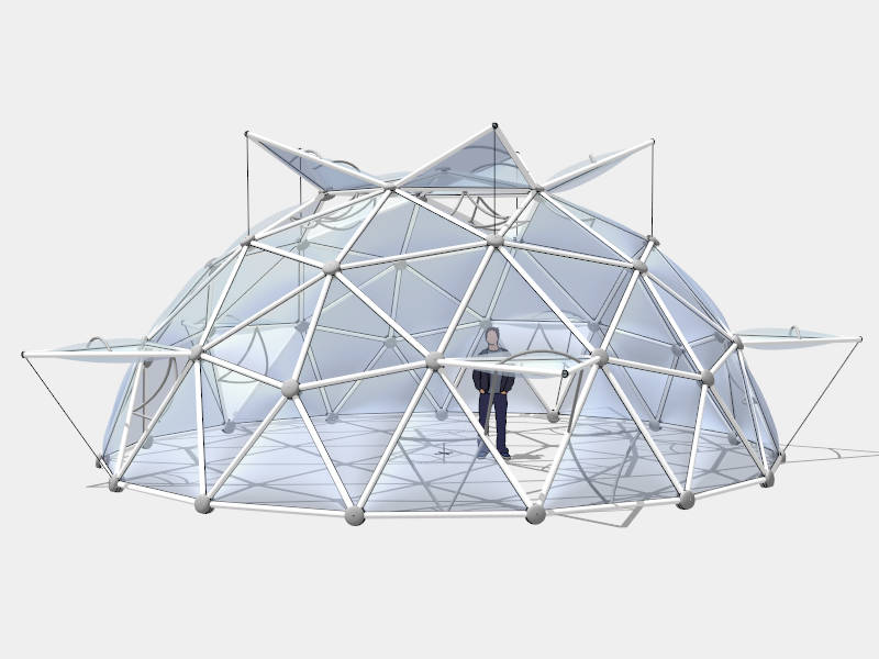 Small Dome Greenhouse sketchup model preview - SketchupBox