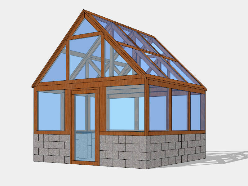 Garden Greenhouse Idea sketchup model preview - SketchupBox