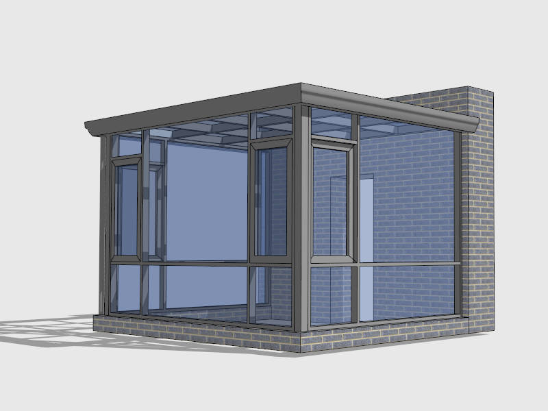 Aluminum Frame Greenhouse sketchup model preview - SketchupBox