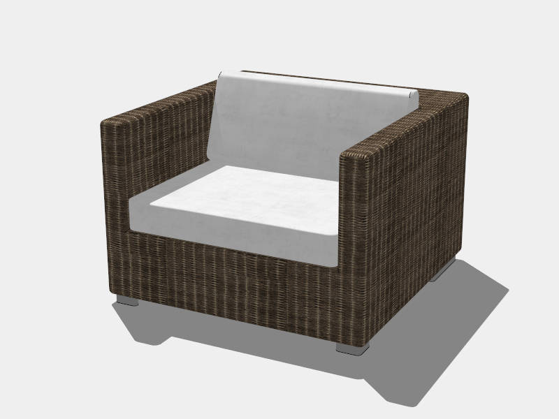 Cube Armchair sketchup model preview - SketchupBox