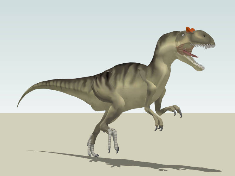 Dilophosaurus Dinosaur sketchup model preview - SketchupBox