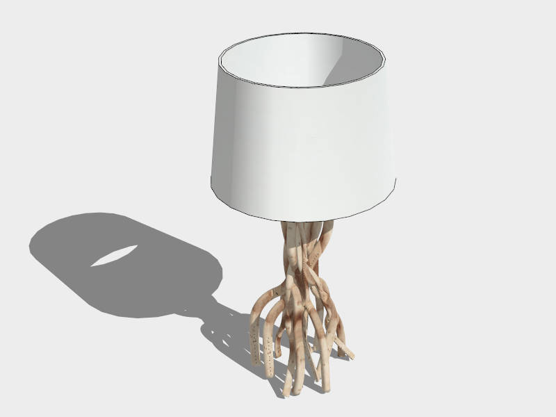 Tree Branch Table Lamp sketchup model preview - SketchupBox