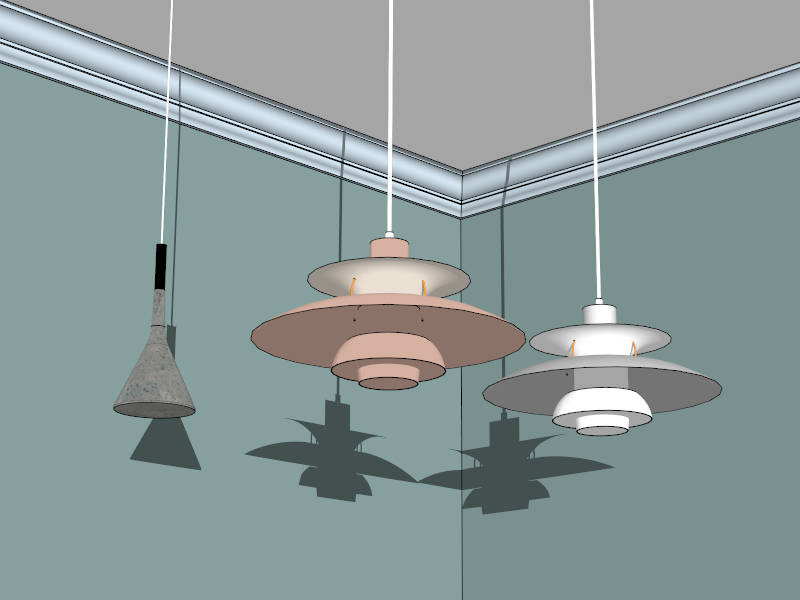 Kitchen Pendant Lights sketchup model preview - SketchupBox