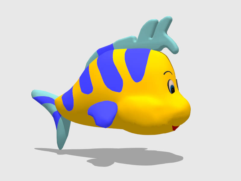 Cartoon Tropical Fish sketchup model preview - SketchupBox
