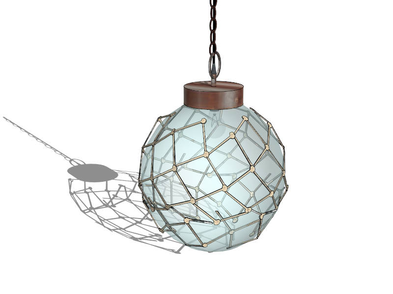 Blue Sphere Pendant Light sketchup model preview - SketchupBox