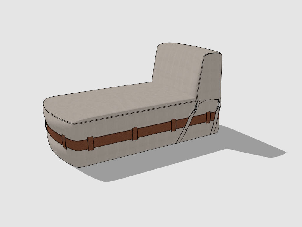Chaise Sofa sketchup model preview - SketchupBox