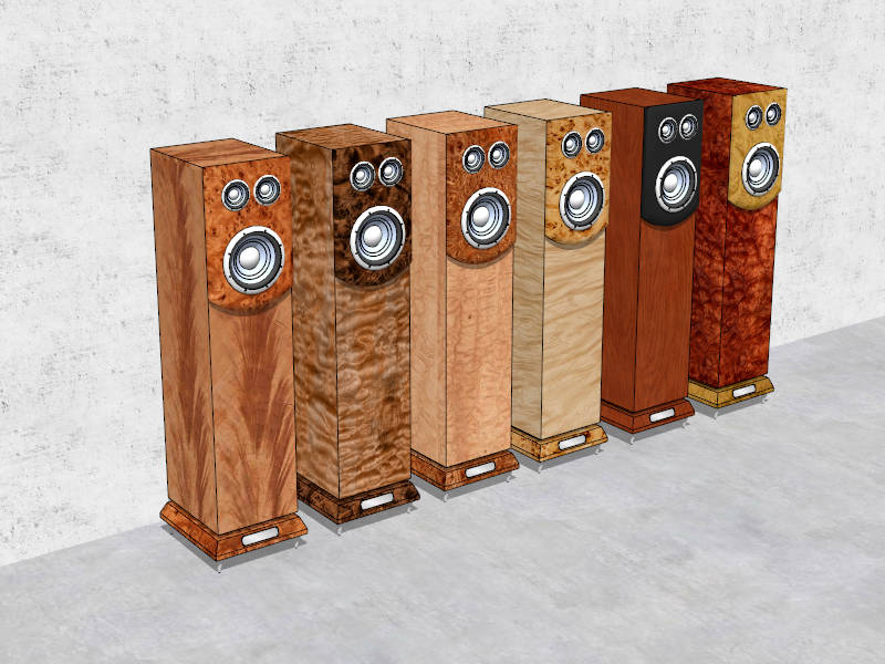 Floor Standing Speakers sketchup model preview - SketchupBox