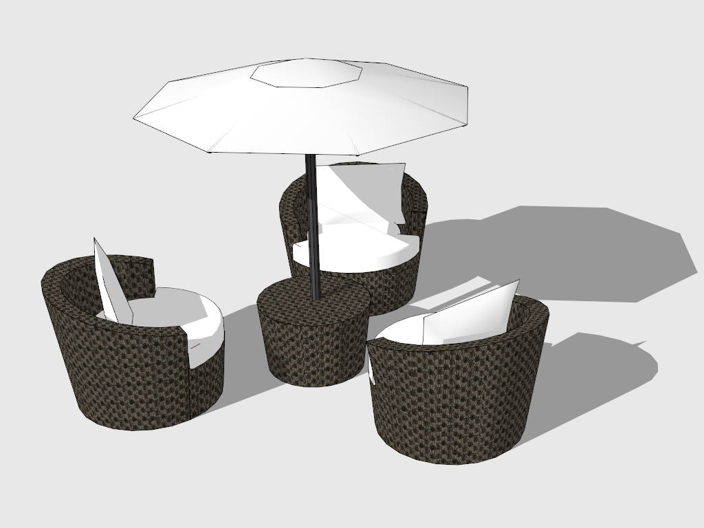 Conversation Patio Furniture Set sketchup model preview - SketchupBox