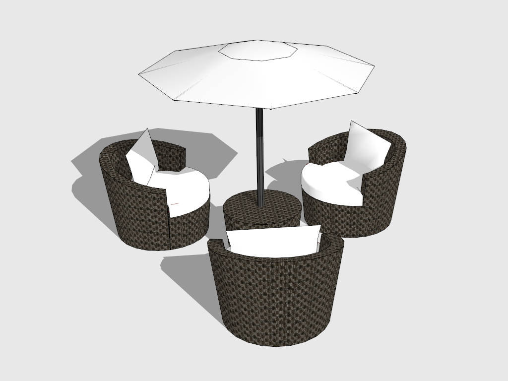 Conversation Patio Furniture Set sketchup model preview - SketchupBox
