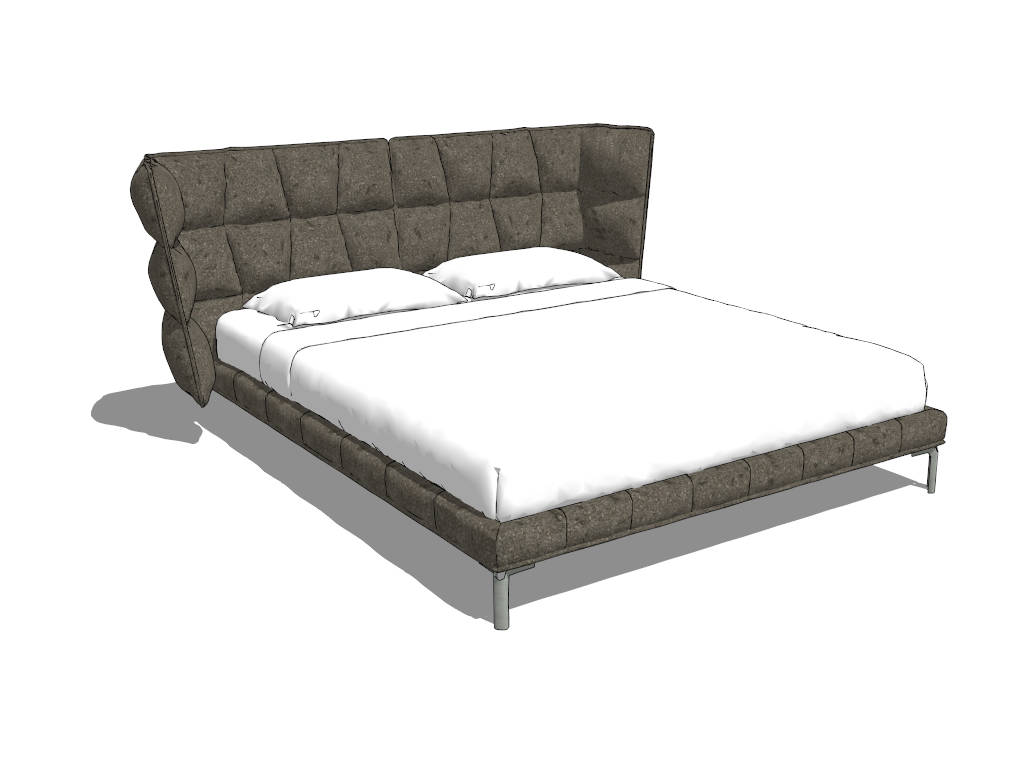 B&B Patricia Urquiola Husk Bed sketchup model preview - SketchupBox