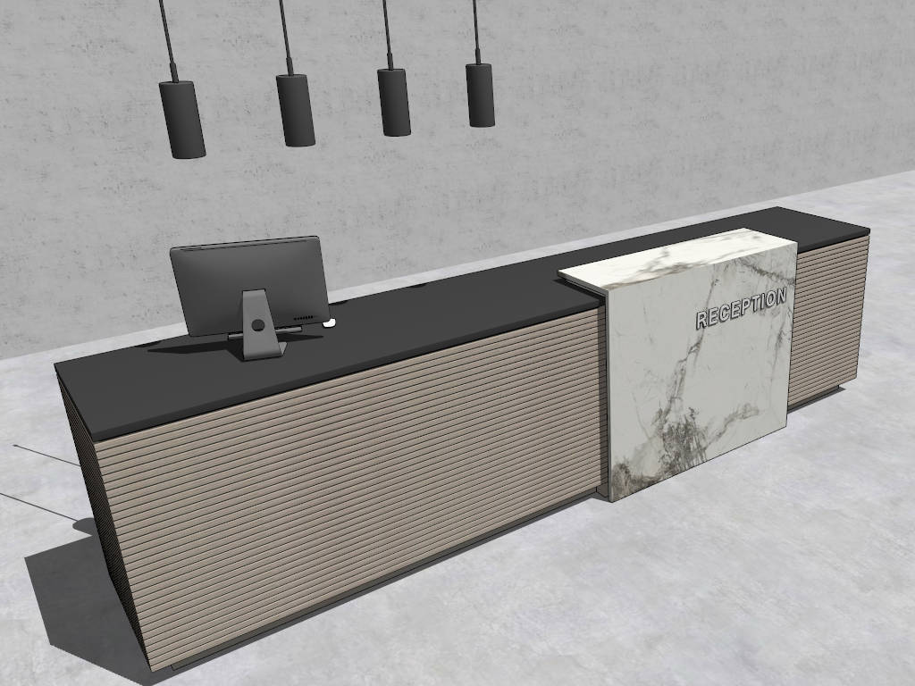 Small Hotel Reception Design sketchup model preview - SketchupBox