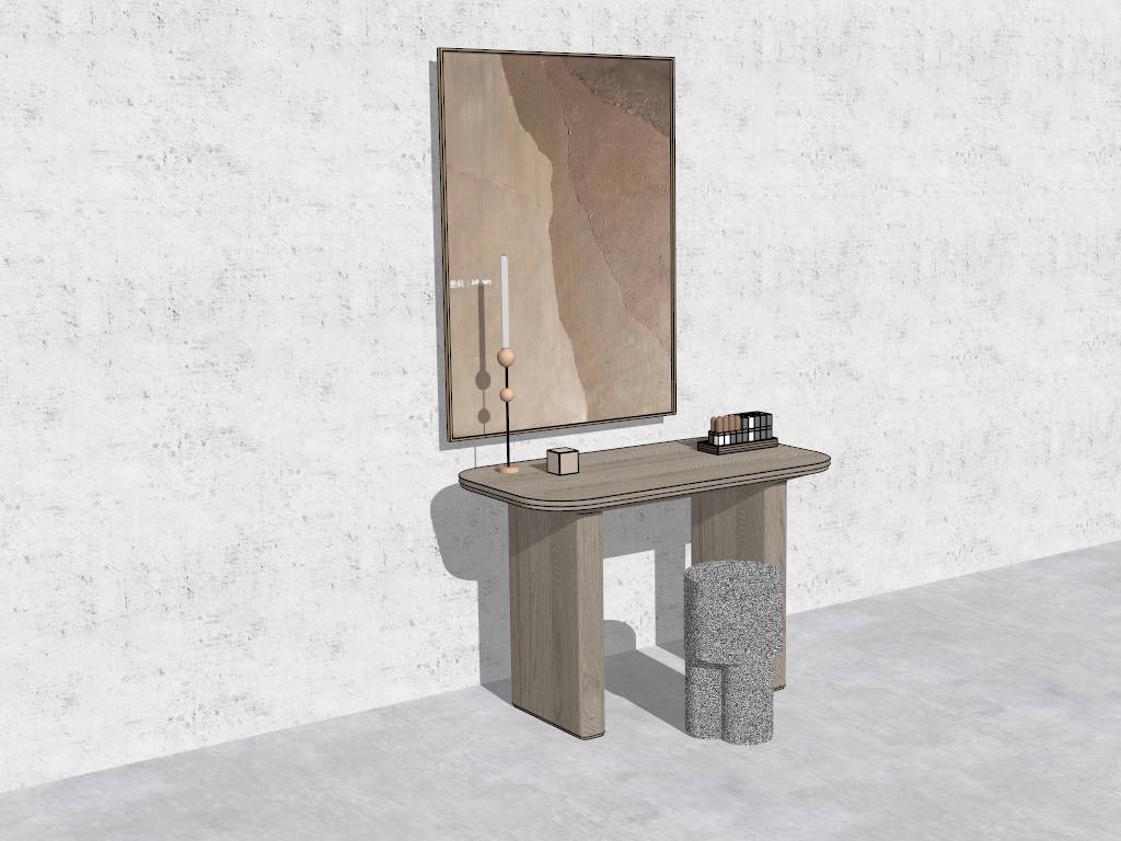 Small Antique Dressing Table sketchup model preview - SketchupBox