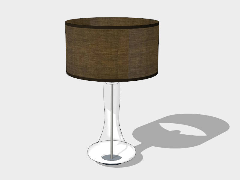 Clear Base Table Lamp sketchup model preview - SketchupBox